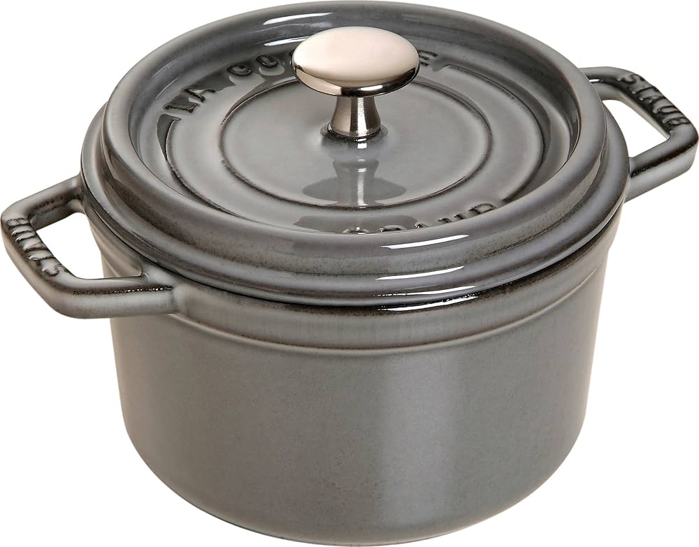staub La Cocotte Round 40509-479 Pico Cocotte Round Gray 6.3